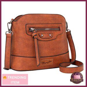 Small Vegan Leather Crossbody Bag with Adjustable Strap, Multiple Pockets